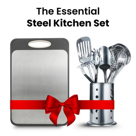 The Steel Board + Utensil Set Bundle